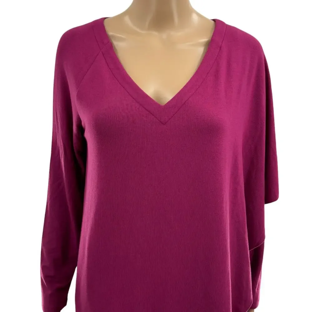 Soft Surroundings Dark Fuchsia Pink Marla Knit Dress
